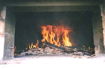 various stages in the combustion of the same small wood load, image 2