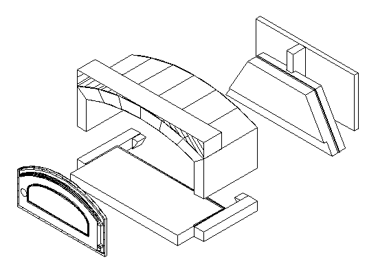 Exploded bakeoven