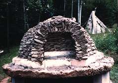 Adobe oven before final covering