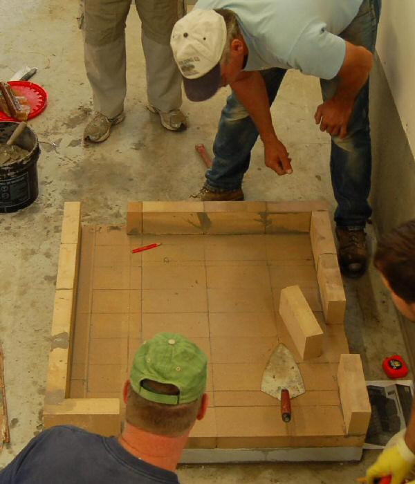 Experimental masonry hydronic heating workshop