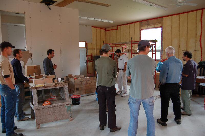 Experimental masonry hydronic heating workshop