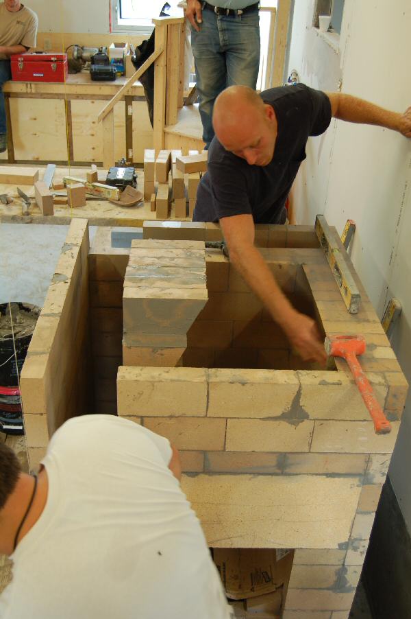 Experimental masonry hydronic heating workshop