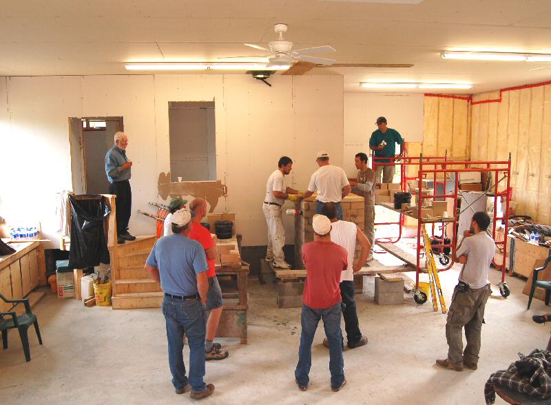 Experimental masonry hydronic heating workshop