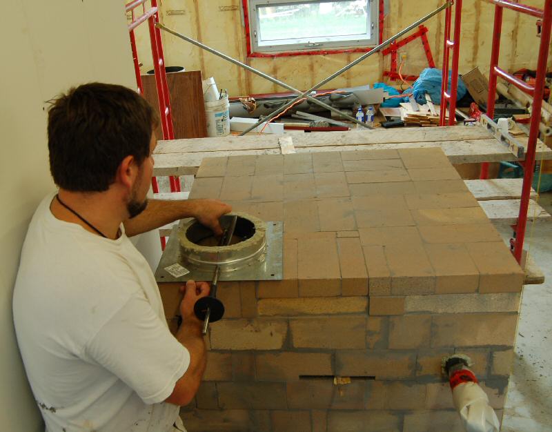 Experimental masonry hydronic heating workshop